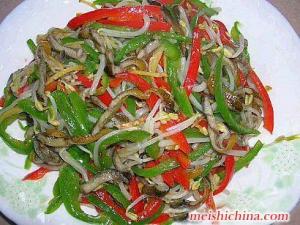 绿豆芽炒鳝丝
