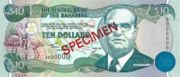 巴哈马元2000年版10 Dollars面值——正面