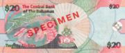 巴哈马元2006年版20 Dollars面值——反面
