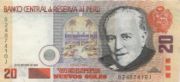 秘鲁新索尔2004年版面值20 Nuevos Soles——正面