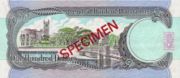 巴巴多斯元1985年版100 Dollars面值——反面