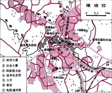 地图：堪培拉