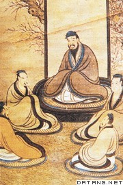 《孔子杏坛讲学图》