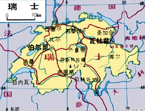 地图：瑞士