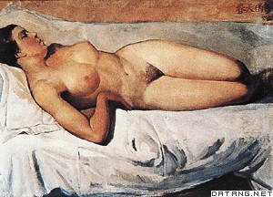 常书鸿《女人体》