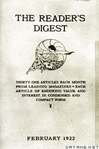 《读者文摘》创刊号封面